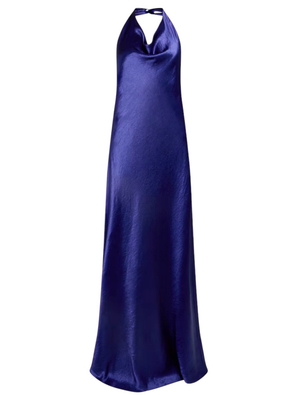 Vince‎ Satin Cowl Neck Maxi Dress Deep Iris Blue V126351993 NWT Medium